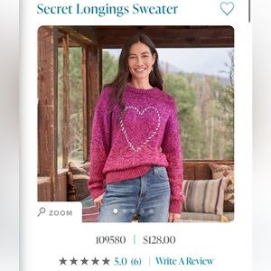 Sundance Secret Longings Heart Sweater